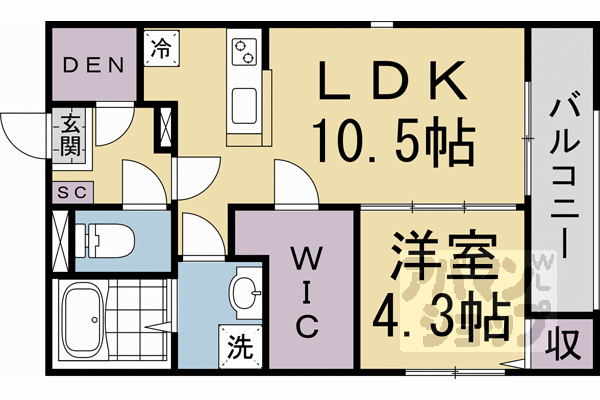 【プランドール椥辻】間取