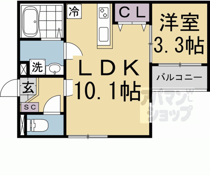 【プランドール椥辻】間取