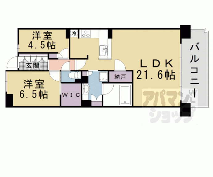 【プラウドシティ大津京】間取