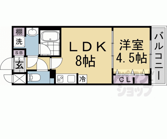 【ベラジオ雅び東寺WEST】間取