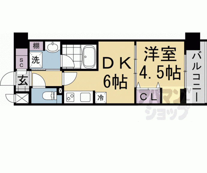 【ベラジオ雅び東寺ＷＥＳＴ】間取