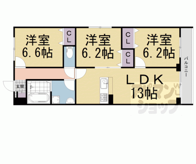 【グリーンサム大久保Ⅱ】間取