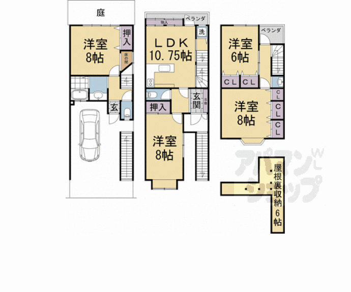 【大宮南田尻町４２－１１貸家】間取