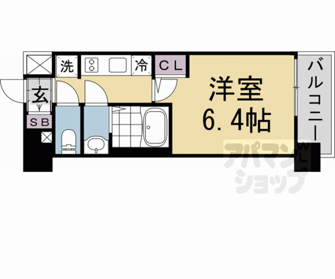 【エステムコート京都祥邸（キザシティ）】間取