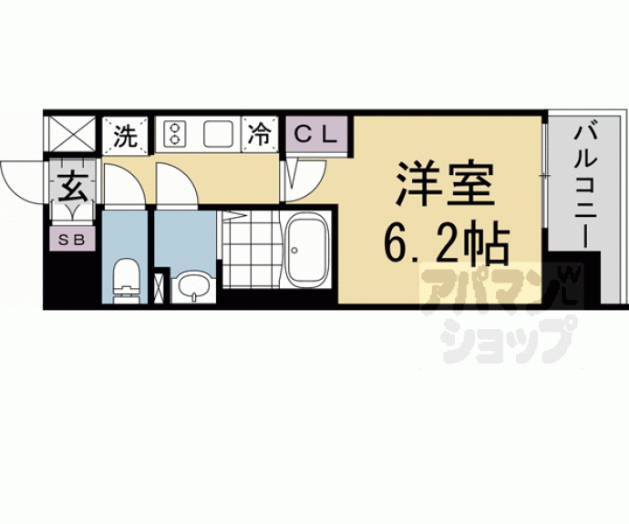 【エステムコート京都祥邸（キザシティ）】間取