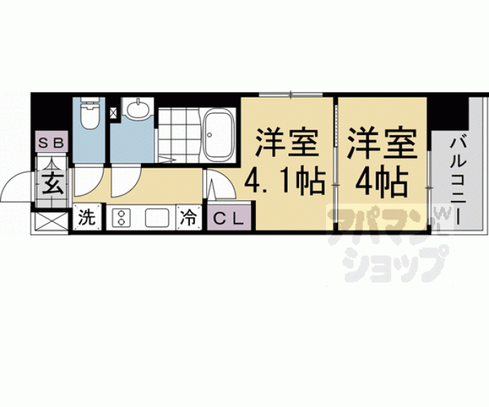 【エステムコート京都祥邸】間取