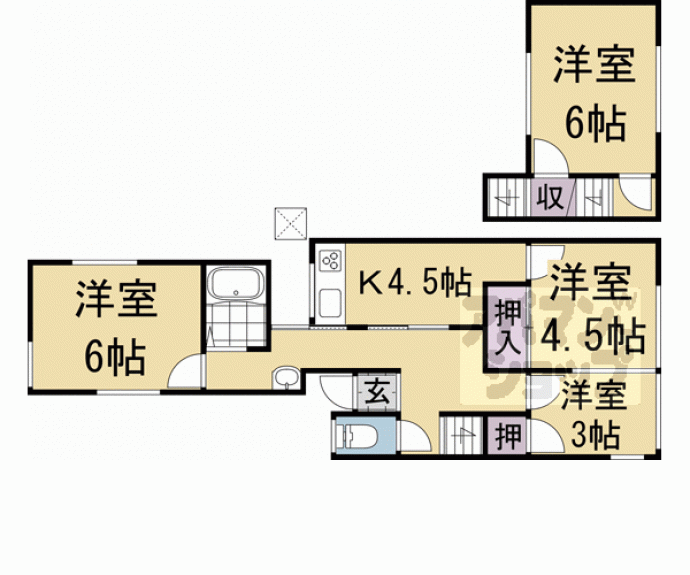 【畑山田貸家】間取