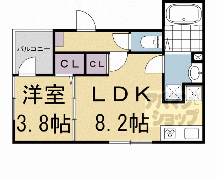 【ハーモニーテラス深草仙石屋敷町Ⅰ】間取