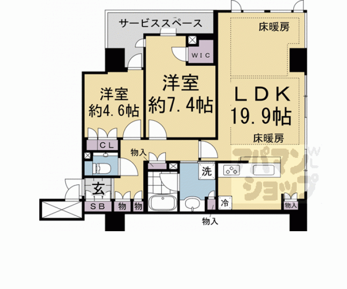 【ジオ京都御池通】間取