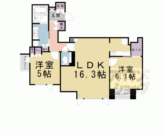 【ジオ京都御池通】間取