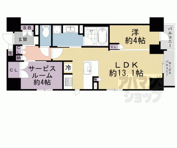 【ジオ京都堀川三条】間取
