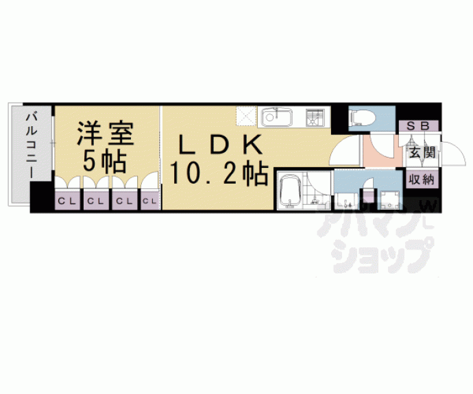 【ネベル四条堀川】間取