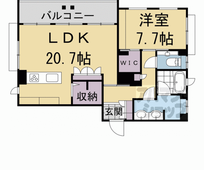 【パーチェ三条菊鉾町】間取