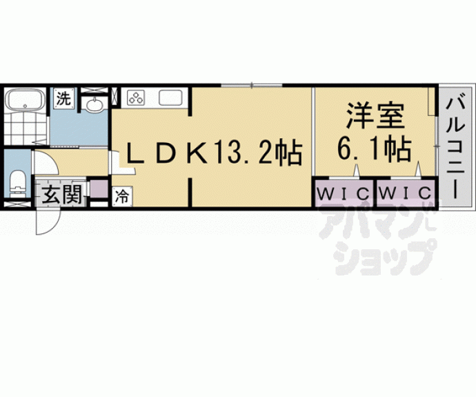 【ＧＲＡＭＭ深草　Ｎｏｒｔｈ】間取