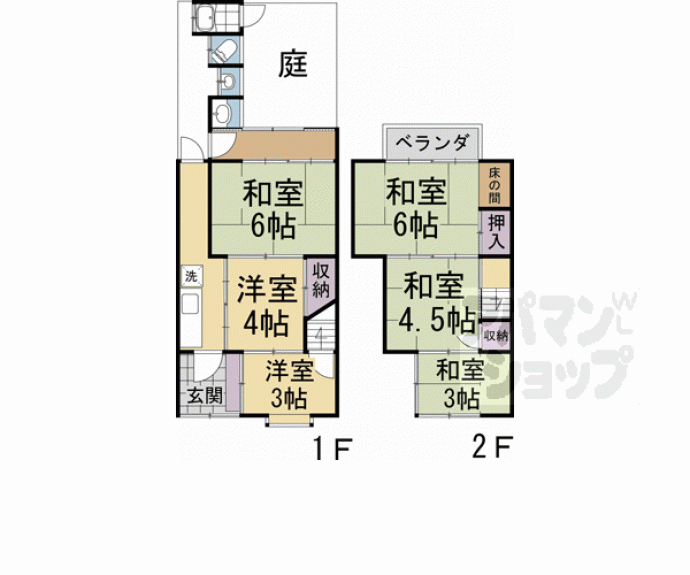 【上京区油橋詰町貸家】間取