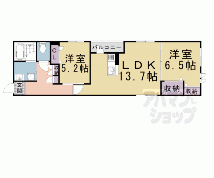 【シャーメゾン　ライズ　Ｏｎｅ】間取