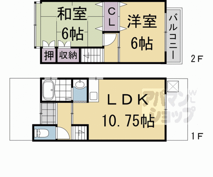 【外山街道町貸家】間取