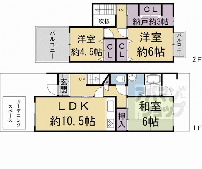 【桃山町大島貸家】間取