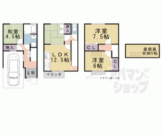 【西野山中臣町貸家】