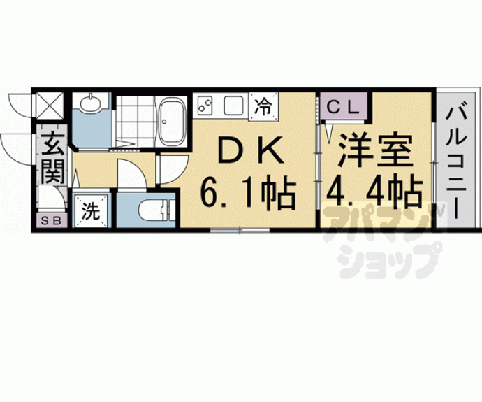 【ベラジオ　ワールドアイ　京都円町】間取