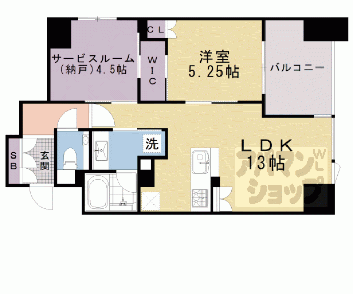 【シーンズ京都鴨川河原町】間取