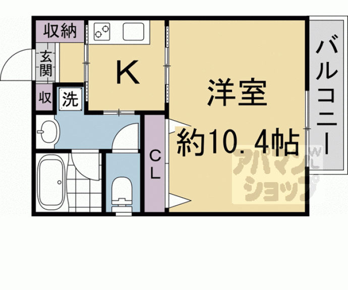 【アトリエ・カワバタビル】間取