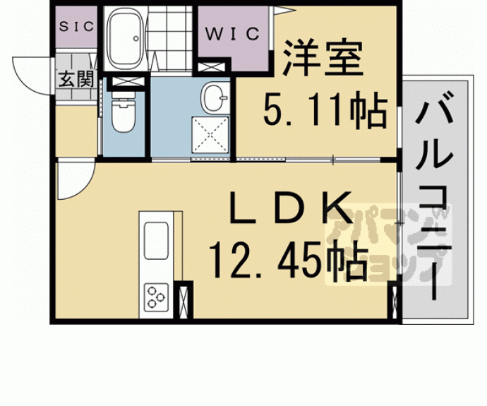【（仮称）上京区射場町共同住宅】間取