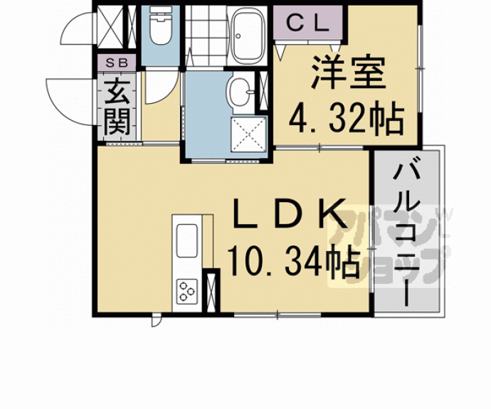 【（仮称）上京区射場町共同住宅】間取