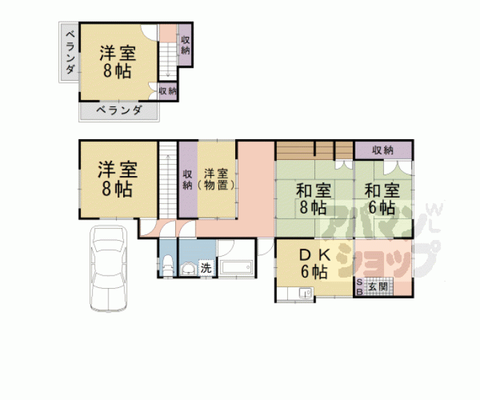 【小関町貸家】間取