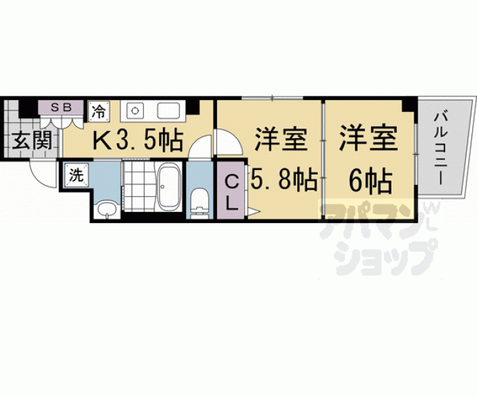 【プランドール鴨川】間取
