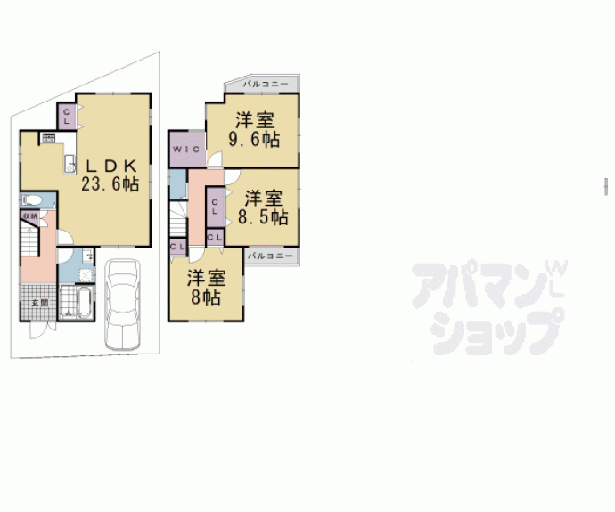 【大山崎下植野貸家】間取