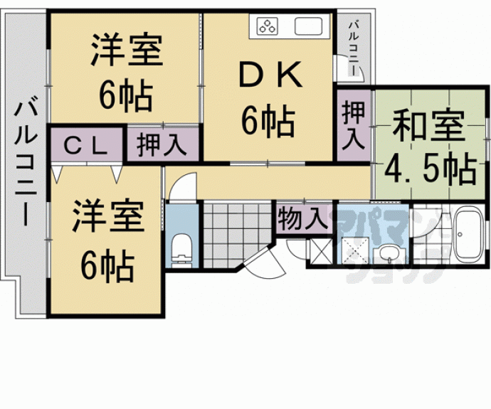 【深草第三市営住宅　１棟】間取