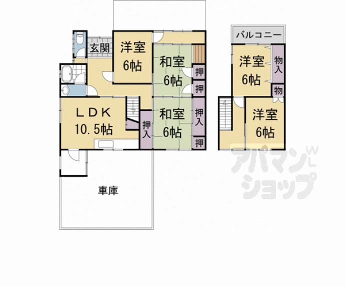 【静市市原町３７４－３貸家】間取