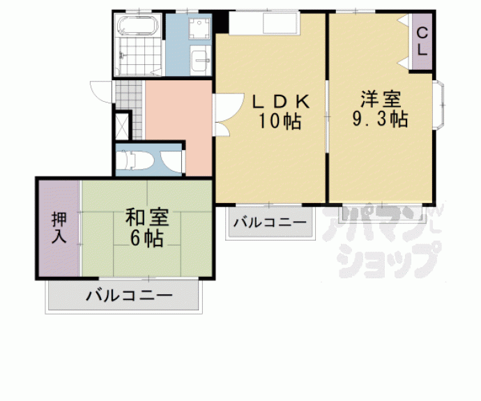 【ソレイユ三宅Ⅱ】間取