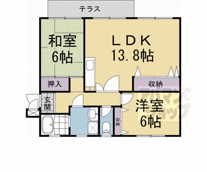 【ソレイユ三宅Ⅱ】間取