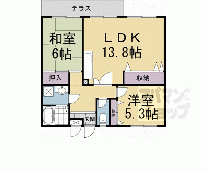【ソレイユ三宅Ⅱ】間取