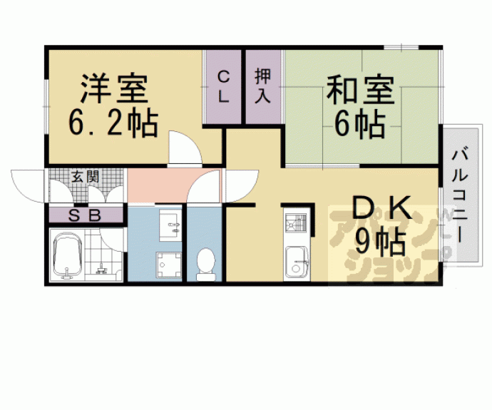 【ＴＷＩＮＫＬＥＣＯＵＲＴ桂Ⅰ】間取