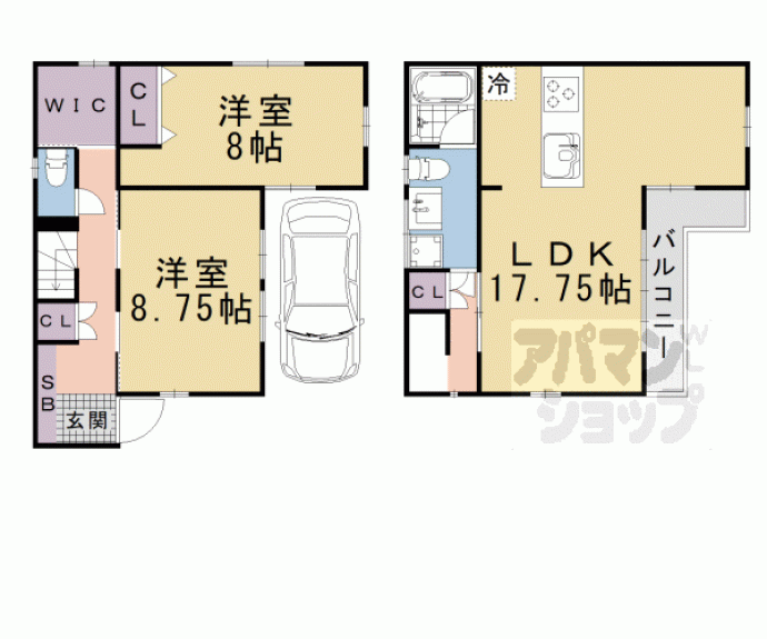【上野御所ノ内町貸家】間取