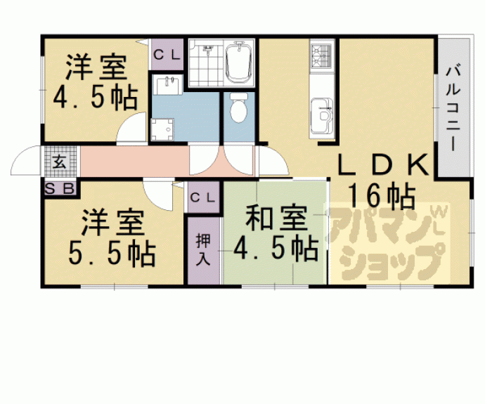 【ハイエスト滝川】間取
