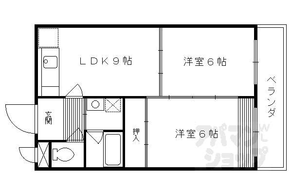 【ハイツ三の宮】間取