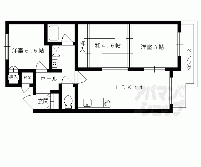 【パークテラス浅原】間取