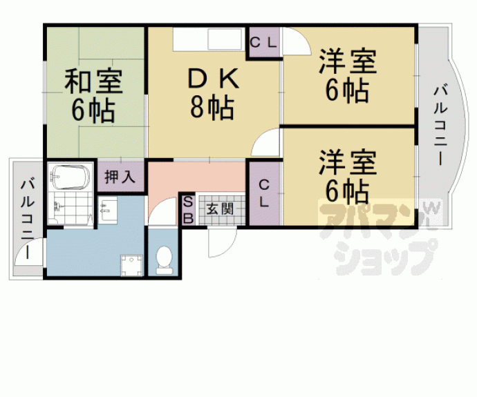 【パティオヒロ】間取