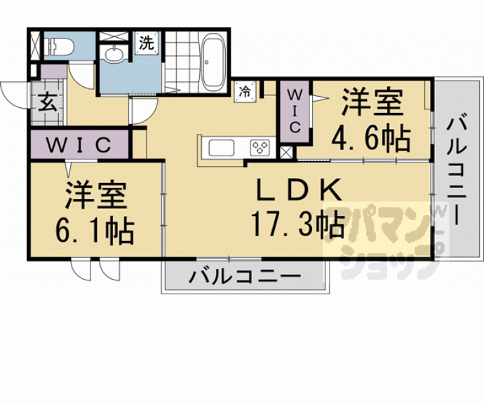 【リベルテ四条梅津】間取