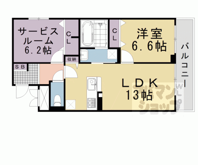 【グロブナーコート丹波口】間取