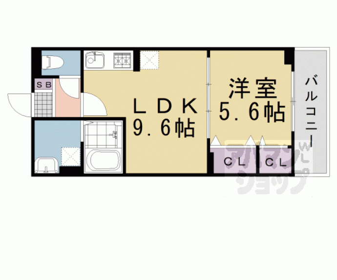 【グロブナーコート丹波口】間取