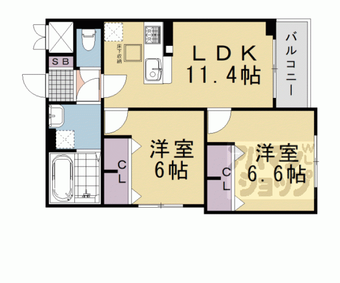 【グロブナーコート丹波口】間取