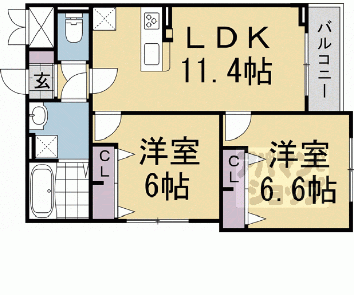 【グロブナーコート丹波口】間取