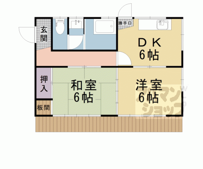 【竹鼻西ノ口町貸家】間取