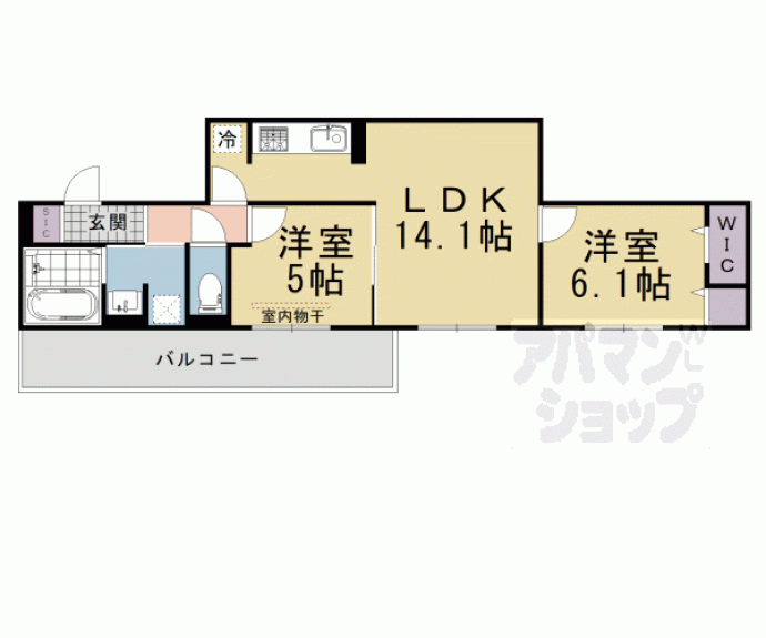 【ＧＲＡＭＭ奥海印寺ＥＡＳＴ】間取