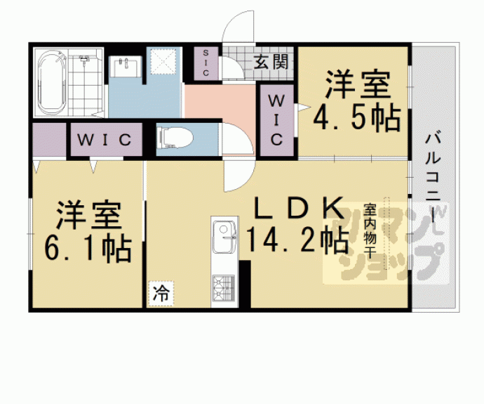 【ＧＲＡＭＭ奥海印寺ＥＡＳＴ】間取